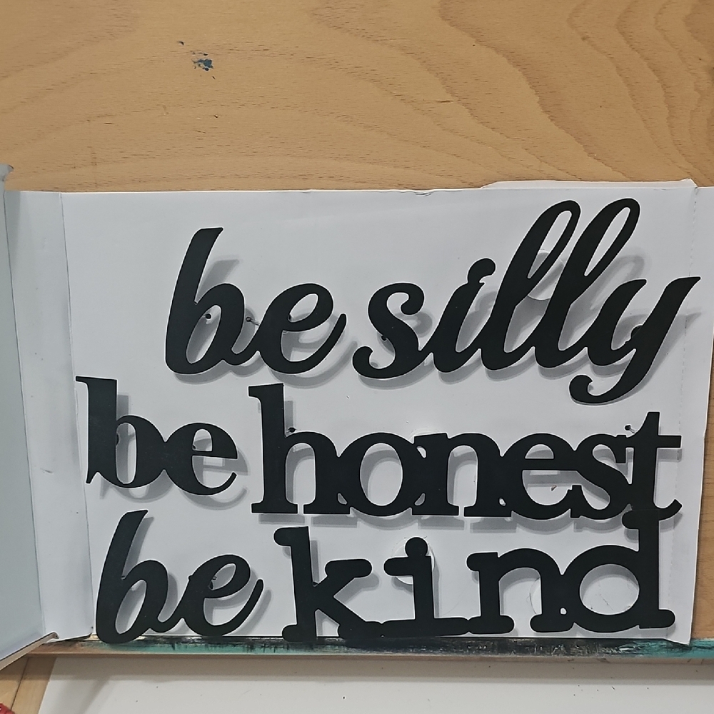 Black 3D Art & Decals Wall Decor with Inspirational Phrases